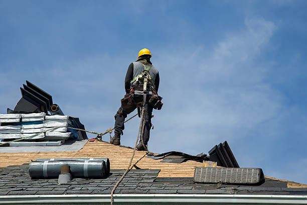 Professional Gutter Installation technician working in Beaumont, KY